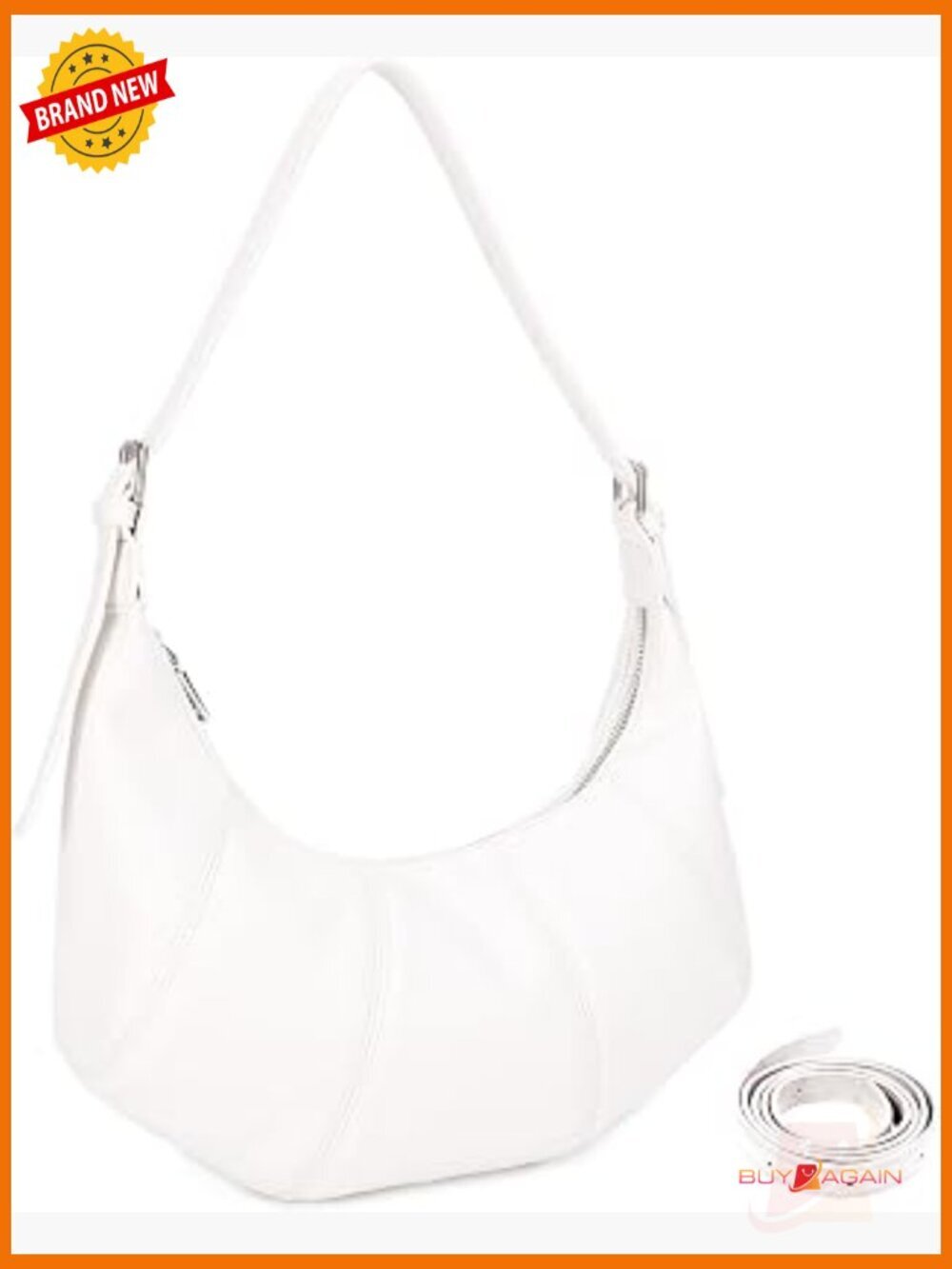 Slouchy Hobo Shoulder Bag - Convertible Crossbody Vegan Leather Purse